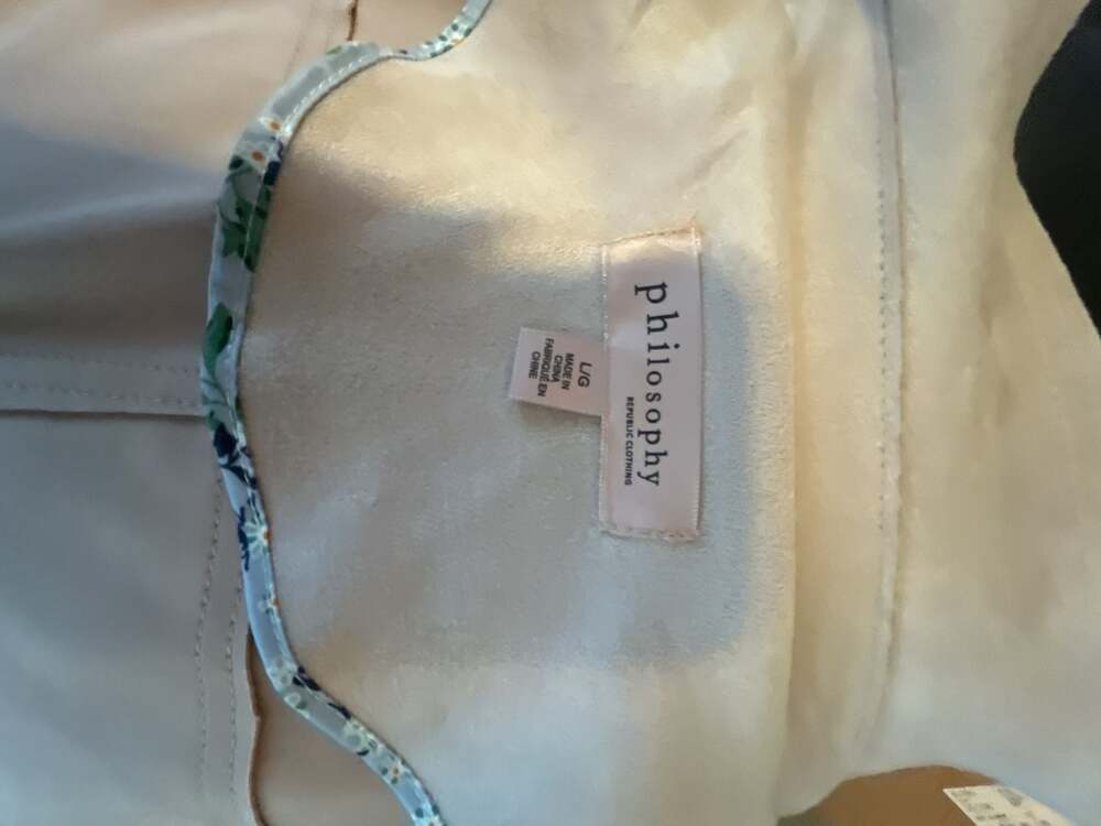 Philosophy Republic Clothing Taupe Faux Suede Moto Jacket Size L - Picture 6 of 7
